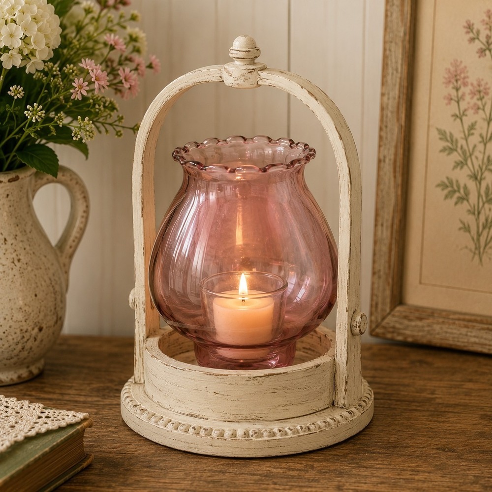 HOMCO Pink Celeste Pegged Ruffled Votive Candle Holder Sconce‎ Home Interiors